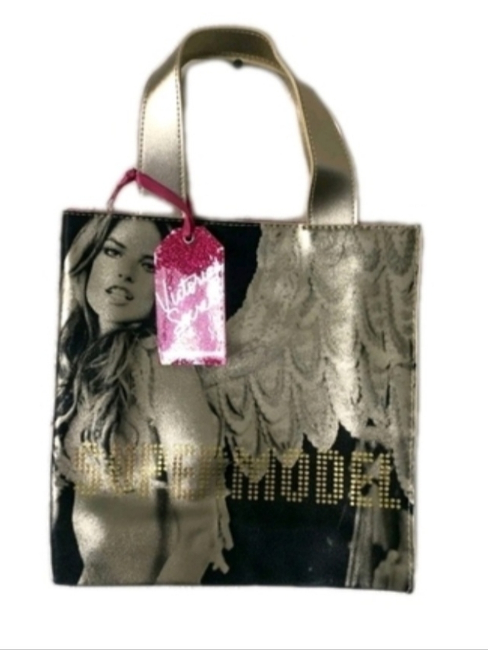 Victoria's Secret Alessandra Ambrosia Gold Metallic Mini Tote Bag - Picture 3 of 3